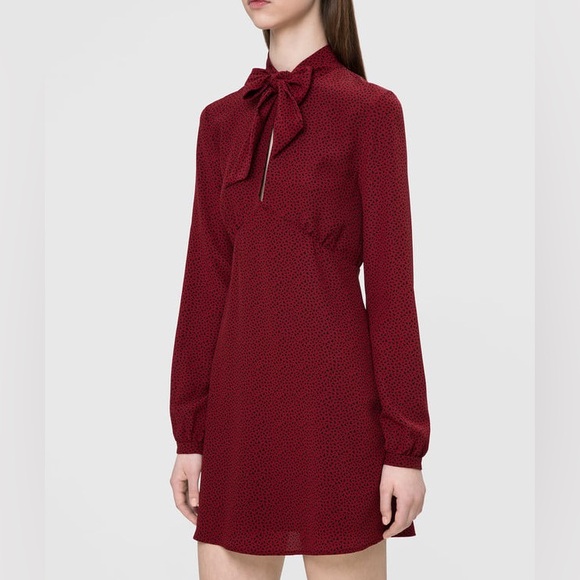 US 6/8 Saint Laurent Tie-Neck Silk Dress NWOT - Picture 1 of 14